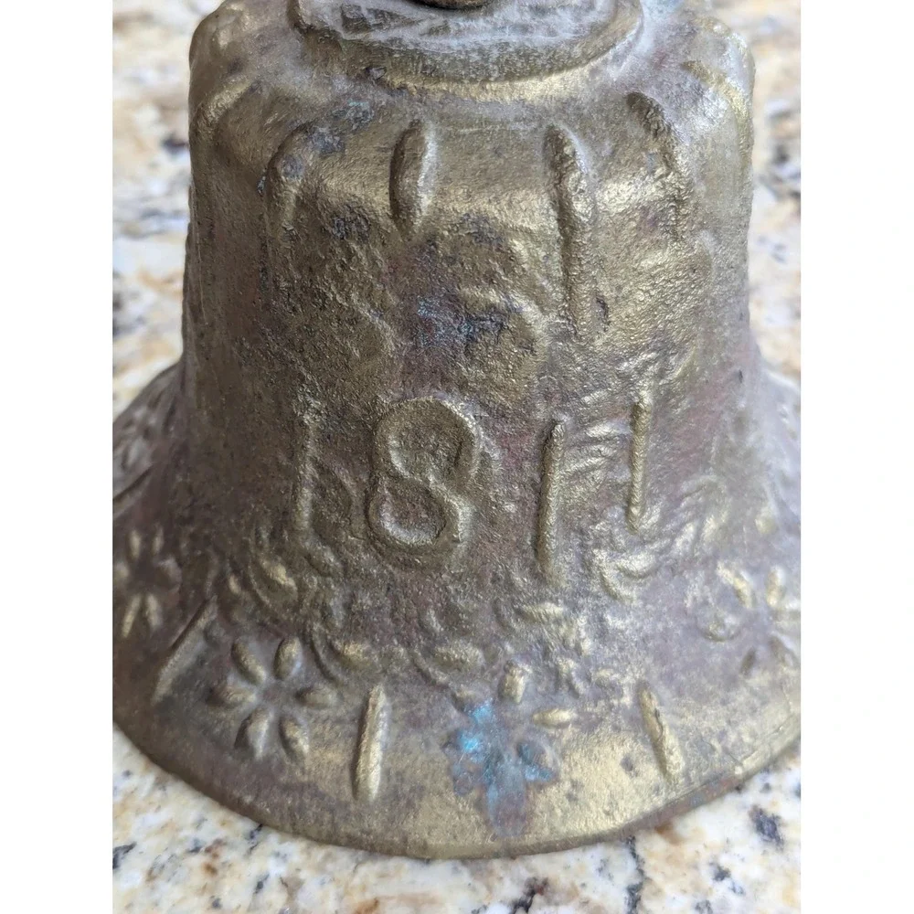 Vintage Mission Bell Gold Mexican Brass Eagle 1811 Decor